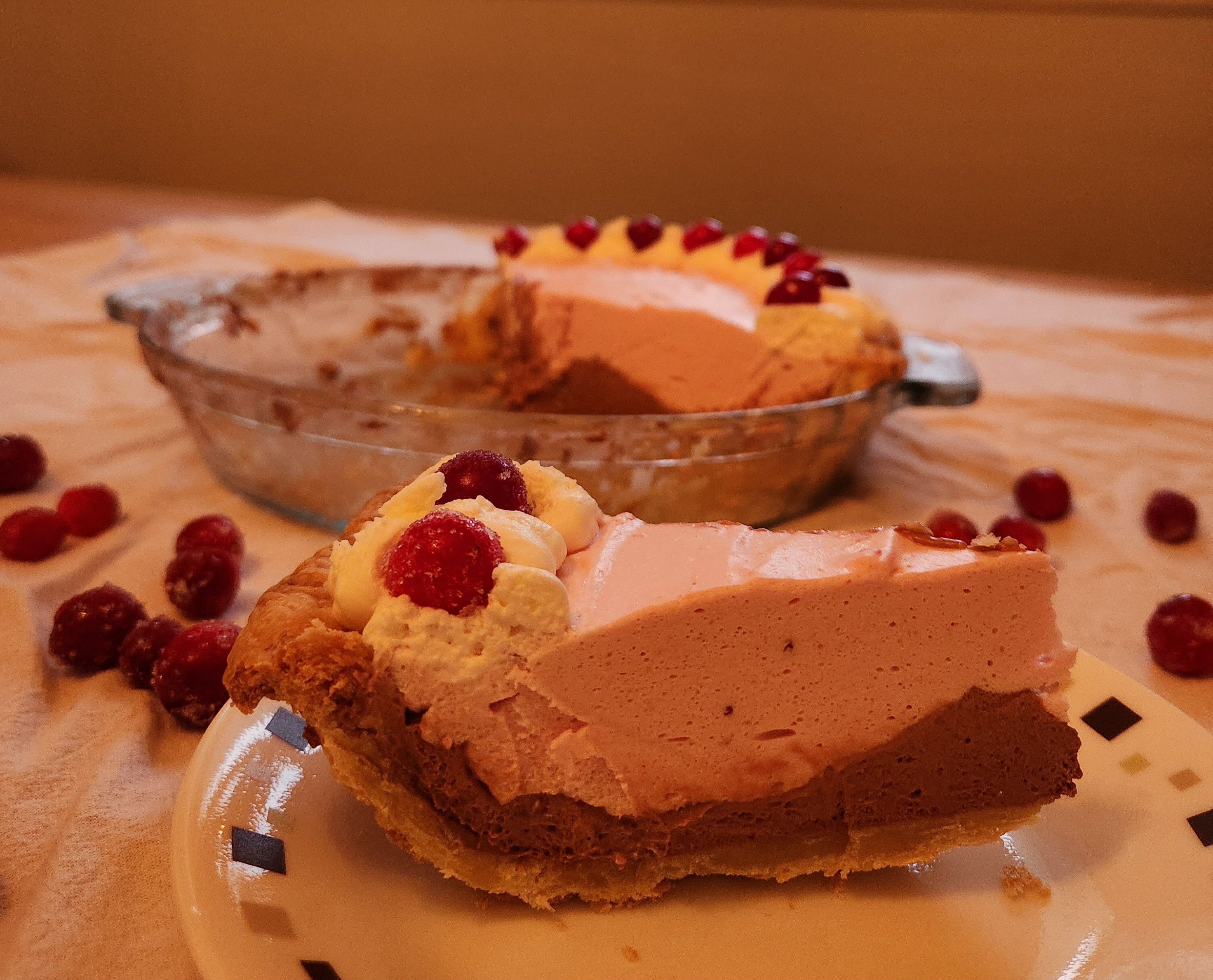 Cranberry French Silk Pie