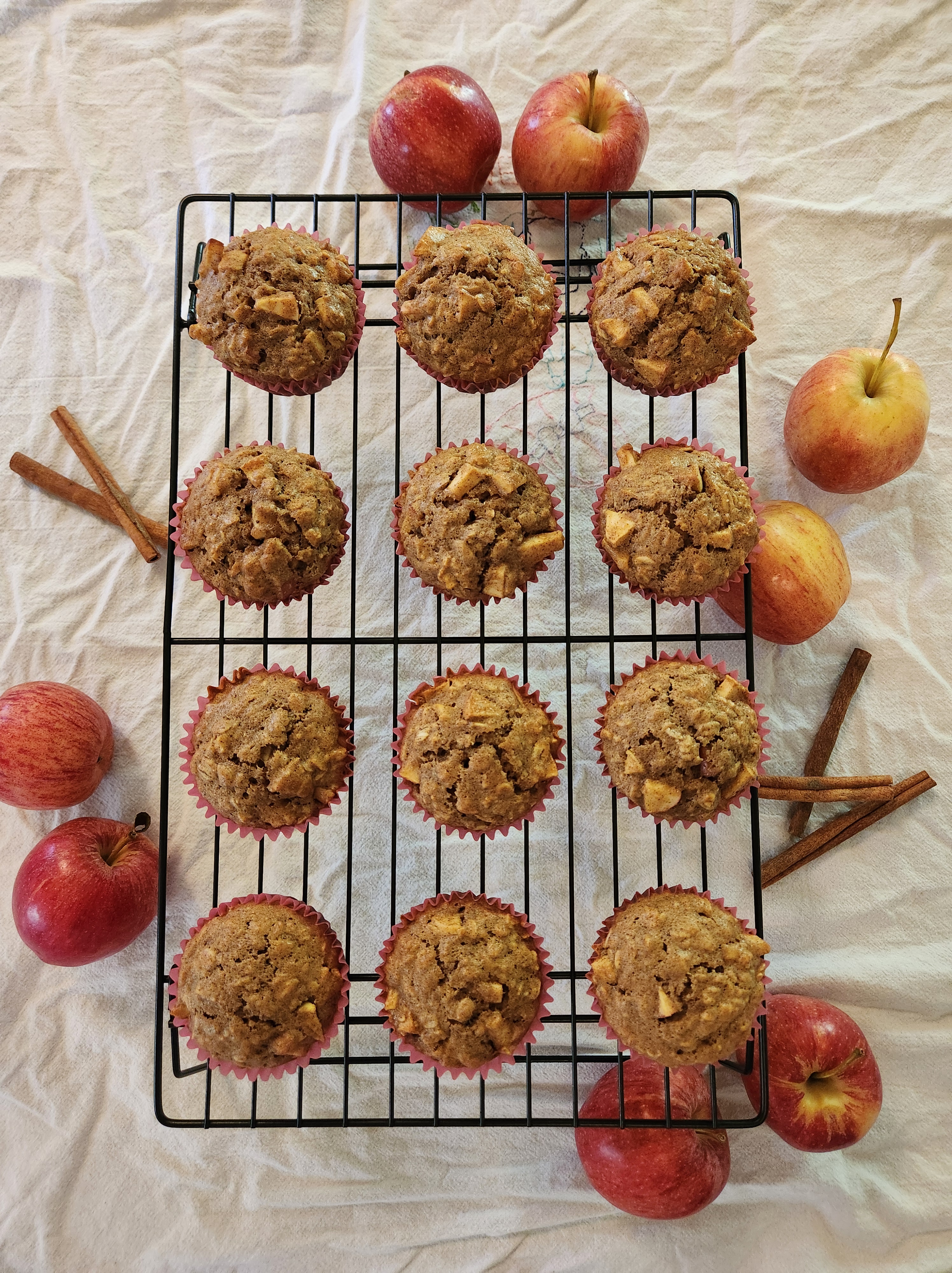Spiced Apple Oat Muffins with Brown Butter